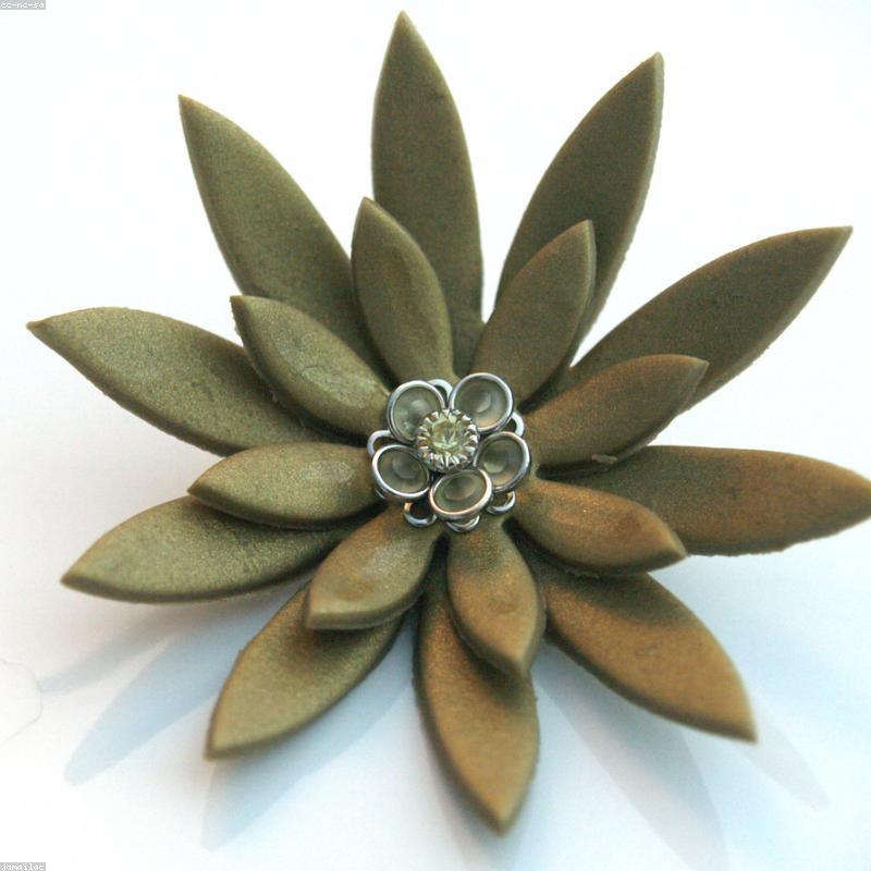 Crystal Flower Brooch